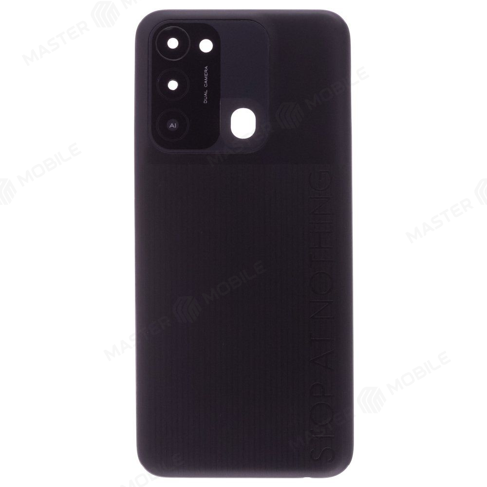 Задняя крышка для Tecno Spark GO 2022 (KG5) (черный) (в сборе со стеклом камеры)