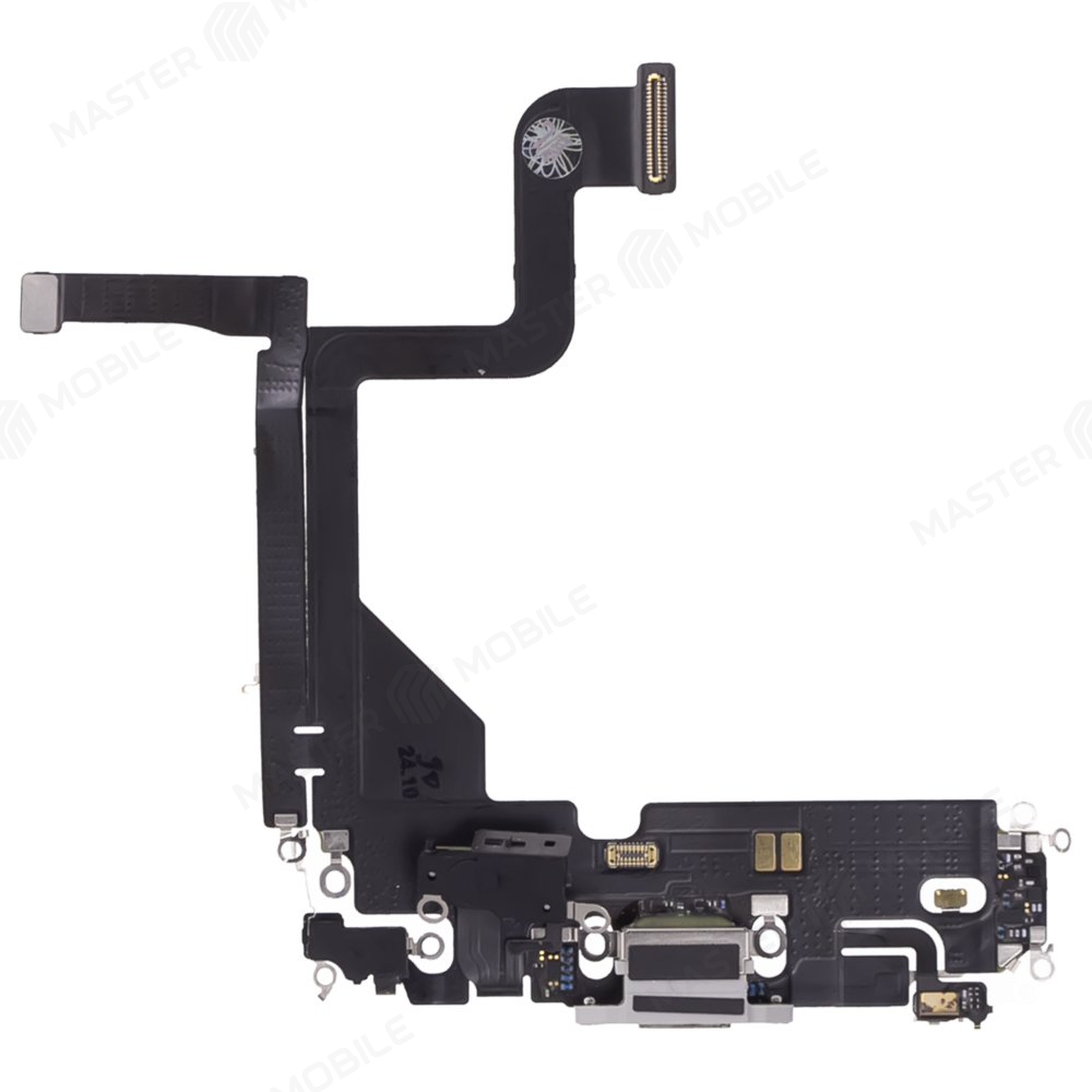 Шлейф для Apple iPhone 13 Pro с комп. + разъем зарядки + микрофон (белый) (ORIG100)