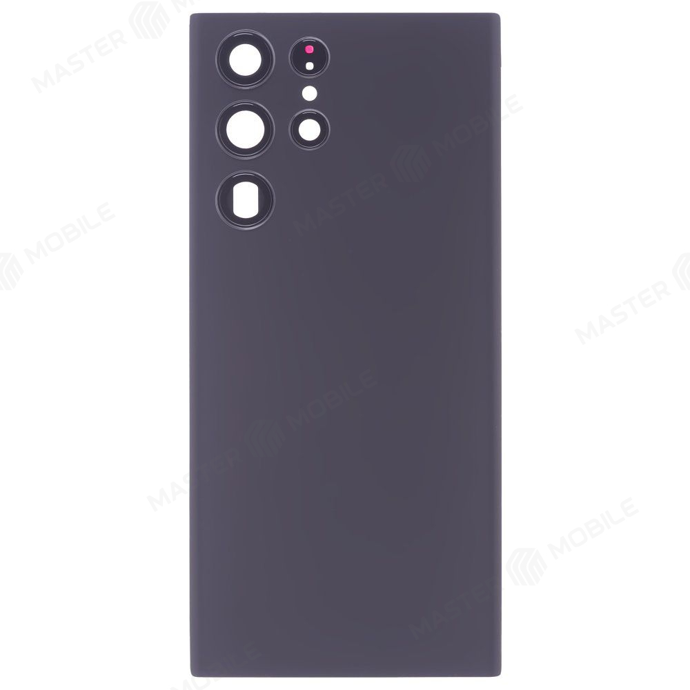Задняя крышка для Samsung S908 Galaxy S22 Ultra (черный) (в сборе со стеклом камеры)