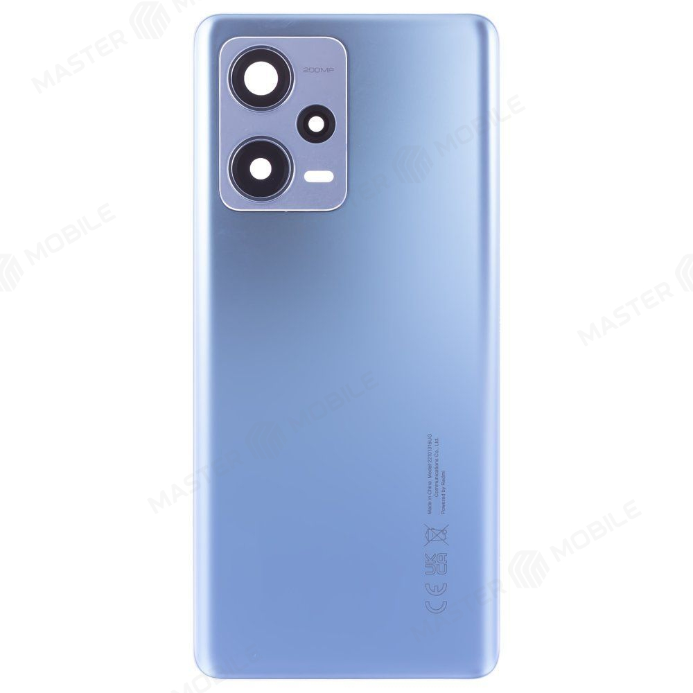 Задняя крышка для Xiaomi Redmi Note 12 Pro+ 5G (22101316UG) (голубой) (в сборе со стеклом камеры) (ORIG100)
