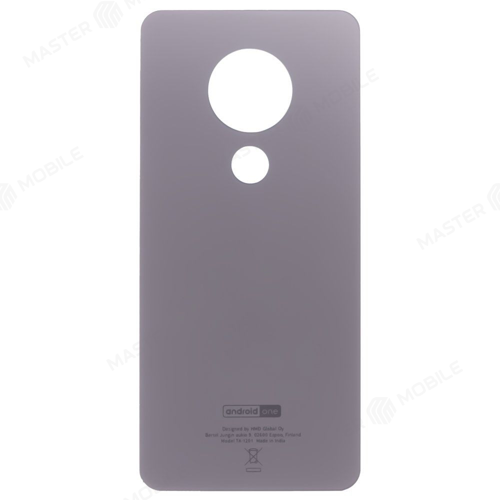 Задняя крышка для Nokia 7.2 (TA-1196) / 6.2 (TA-1198) (серебристый)