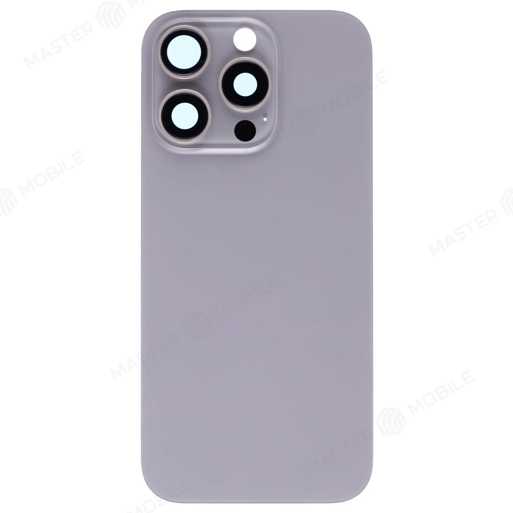 Задняя крышка для Apple iPhone 16 Pro (титановый) (в сборе со стеклом камеры) (Premium)
