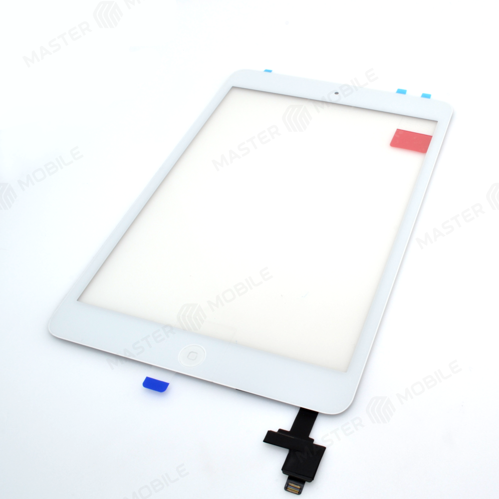 Тачскрин для Apple iPad mini (A1432/A1454/A1455) / iPad mini 2 (A1489/A1490/A1491) + кнопка Home + коннектор (белый) (Premium)