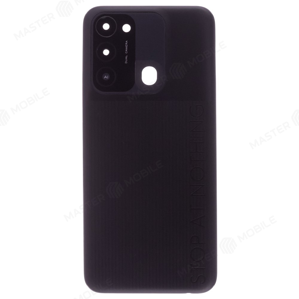 Задняя крышка для Tecno Spark GO 2022 (KG5) (черный) (в сборе со стеклом камеры)