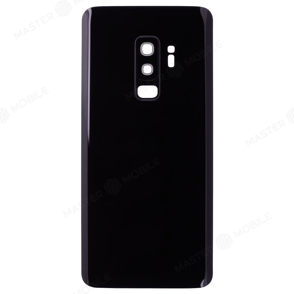 Задняя крышка для Samsung G965 Galaxy S9+ (черный) (в сборе со стеклом камеры)