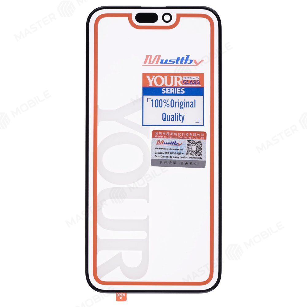 Стекло модуля для Apple iPhone 15 Pro Max + OCA (Musttby) (Premium)