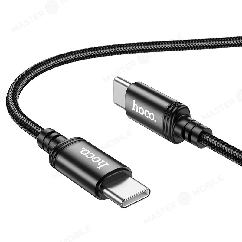 Дата-кабель Hoco X89 TypeC - TypeC 1 м 60W (плетеный) (черный)