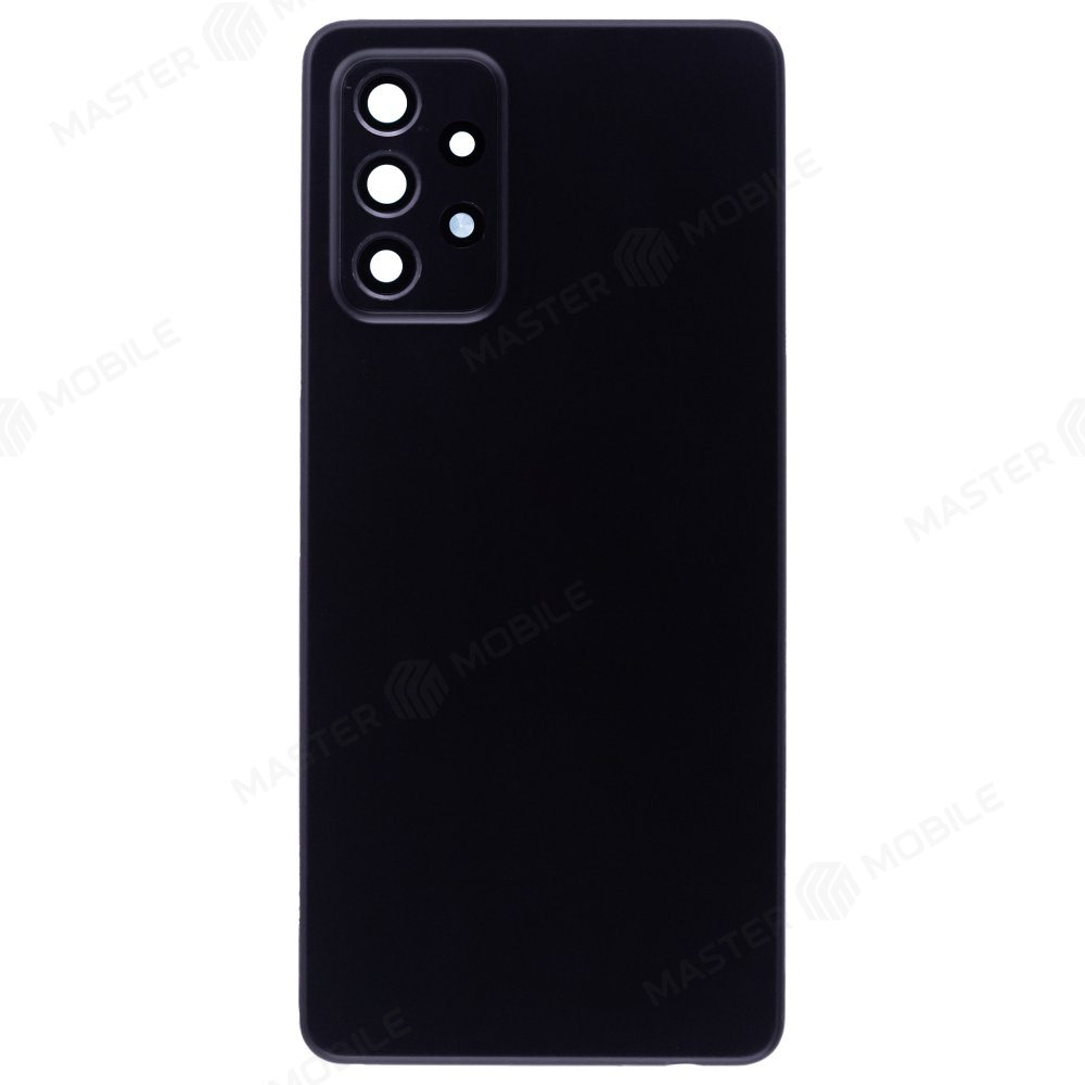 Задняя крышка для Samsung A725 Galaxy A72 (черный) (в сборе со стеклом камеры)