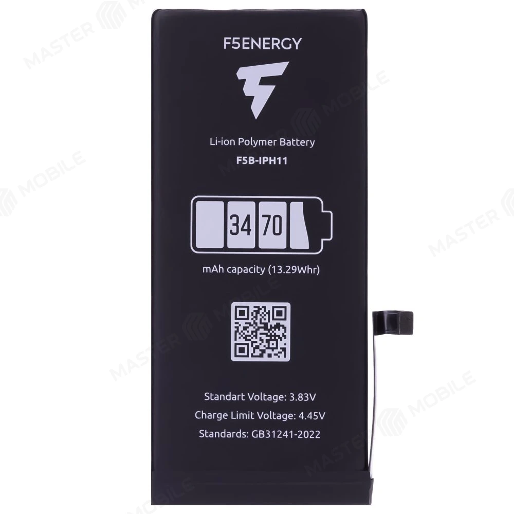 Аккумулятор для Apple iPhone 11 (F5ENERGY) (усиленный) (3470 мАч ...