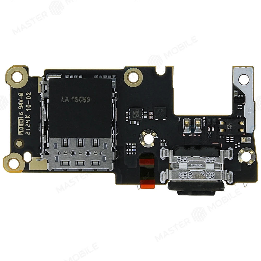 Нижняя плата для Xiaomi 11T (21081111RG) / 11T Pro (2107113SG) комп. +  разъем зарядки + микрофон + разъем SIM