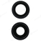 Стекло задней камеры для Apple iPhone 12 / iPhone 12 mini (комплект 2 шт.) (в рамке) (черный)  фото №1
