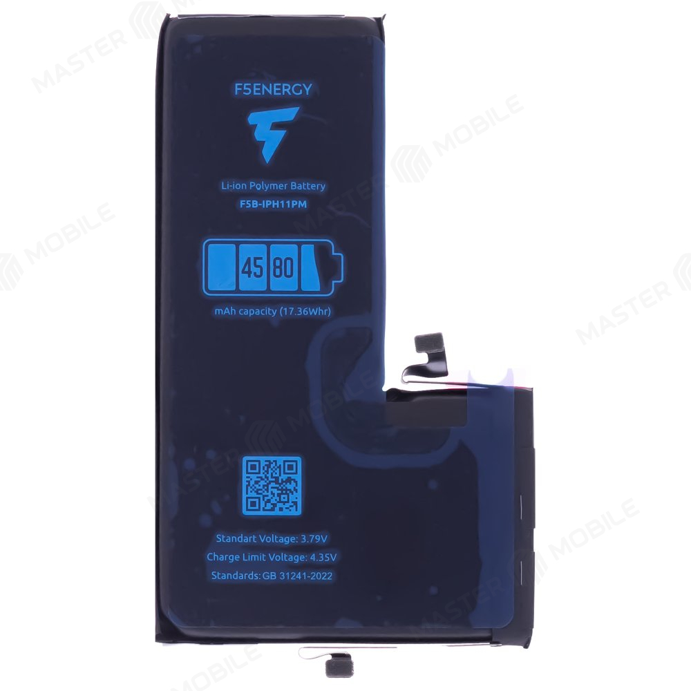 Аккумулятор для Apple iPhone 11 Pro Max (F5ENERGY) (усиленный) (4580 мАч) (SPECIAL EDITION) + двухсторонний скотч