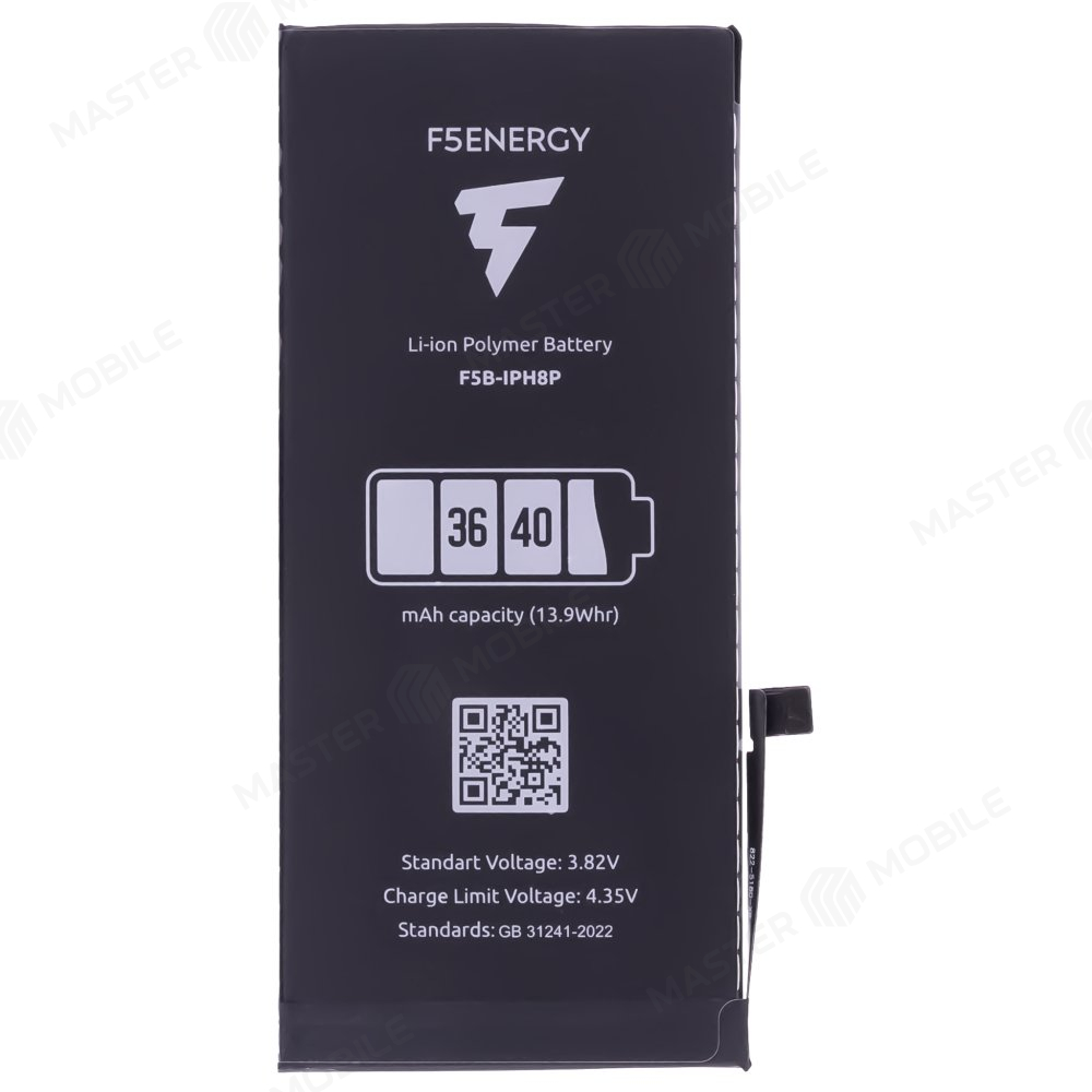 Аккумулятор для Apple iPhone 8 Plus (F5ENERGY) (усиленный) (3640 мАч) (SPECIAL EDITION) + двухсторонний скотч