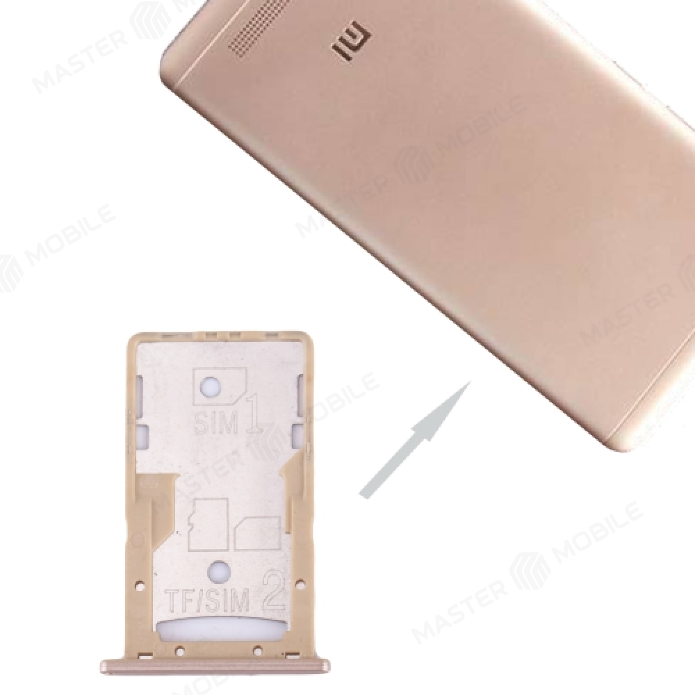 Держатель сим-карты + карты памяти (MicroSD) для Xiaomi Redmi 4A (серебристый)